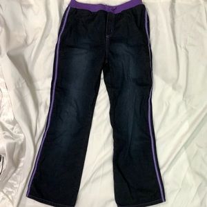 Purple Jeans Kids Size 14 Elastic Waistband